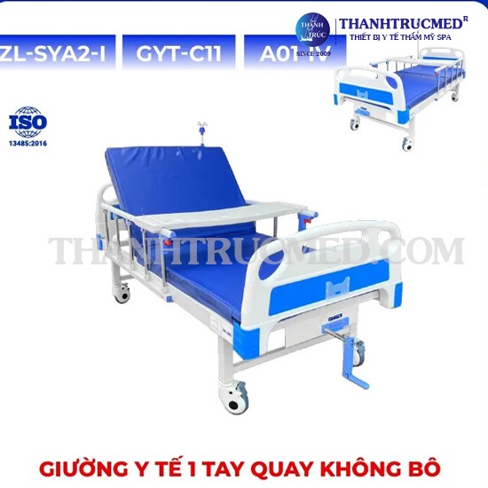Giường y tế 1 tay quay ZL-SYA2-I/A01-IV/GYT-C11 không bô