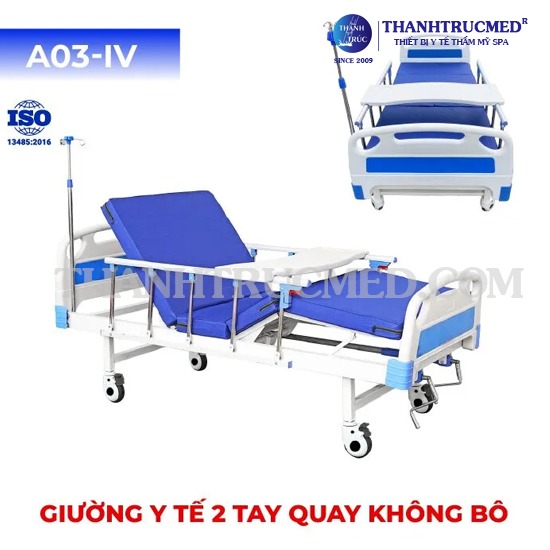 Giường y tế 2 tay quay A03-IV-GYT-C09 không bô