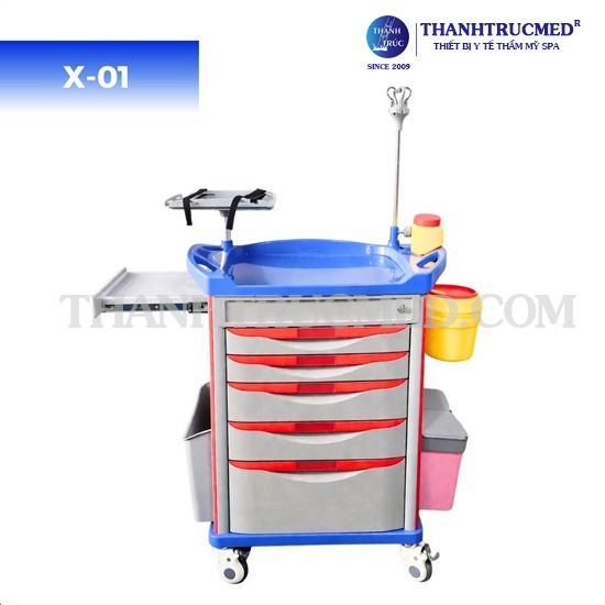 Xe đẩy y tế X-01 đa năng, tiện dụng cho cơ sở y tế