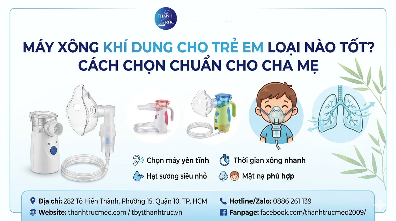 Máy xông khí dung cho trẻ em loại nào tốt? Cách chọn chuẩn cho cha mẹ